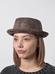 Шляпа STETSON арт. 1697101 PORK PIE PIG SKIN (коричневый)
